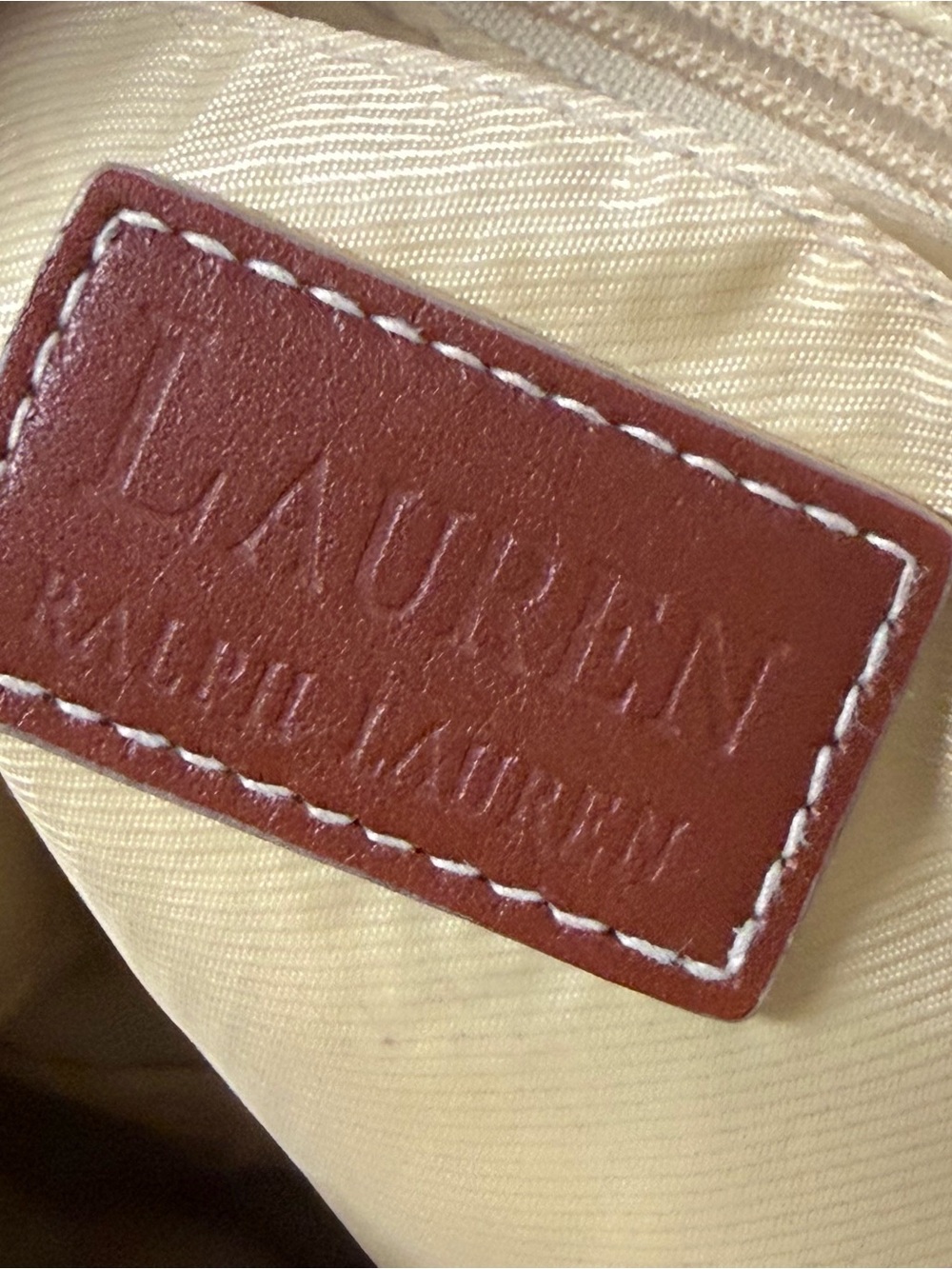 Vintage 90s Lauren Ralph Lauren straw look purse leather details - Picture 10 of 10